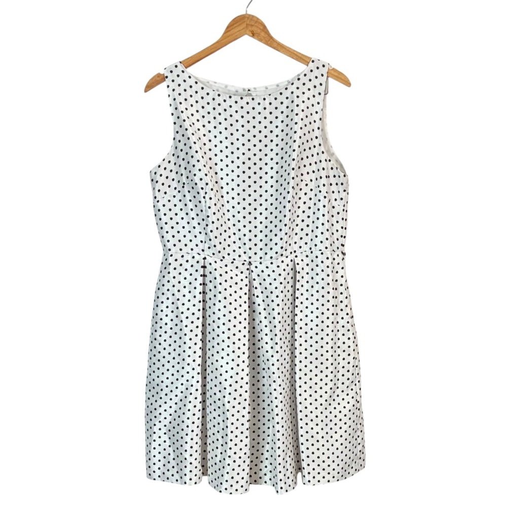 DANNY & NICOLE Polka Dot Pleated Dress Sz 16